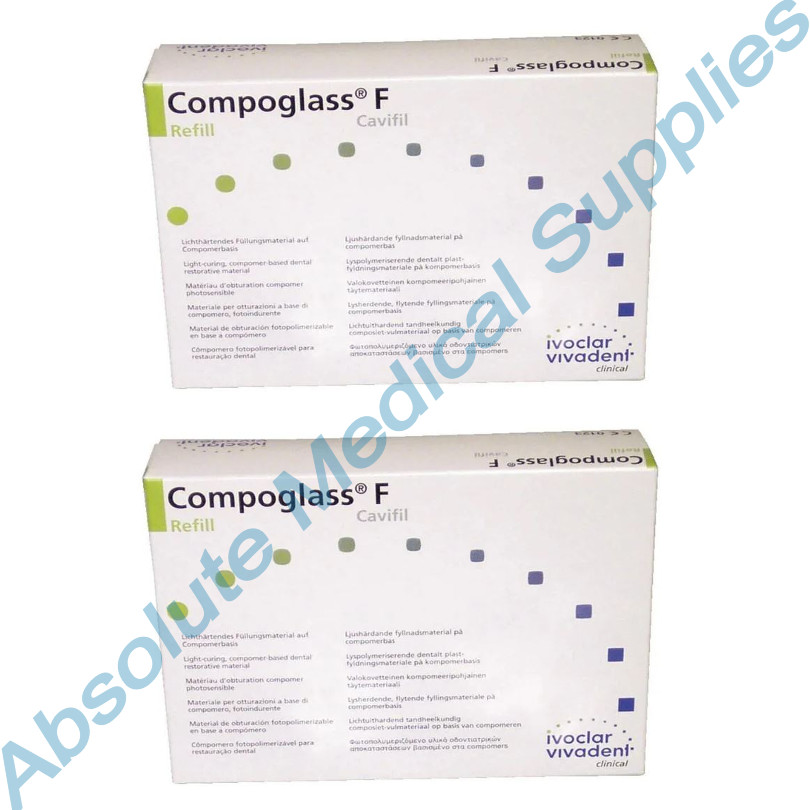 *40-Pieces* Ivoclar Compoglass F 0.25g 230/A3.5 Cavifil Cartridge 546983