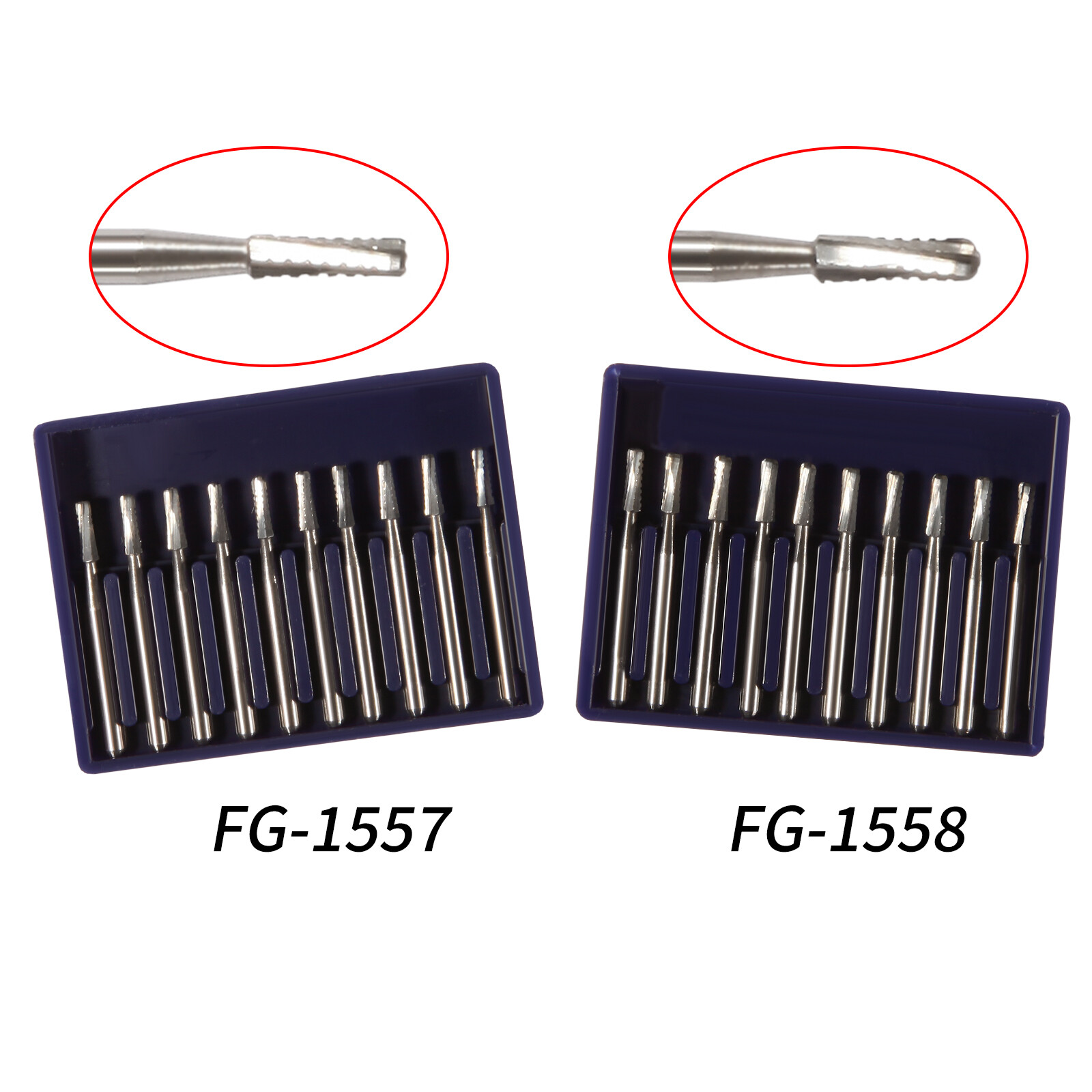 10-100 PCS Dental Oral FG Bur Dome Fissure Drill FG 1557 1558