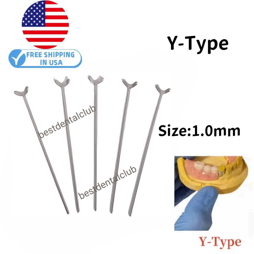 20Pcs Dental Ball Retainer J Clasp Oblique Clasps Bars Y-Type Scheu Style ⌀1.0mm