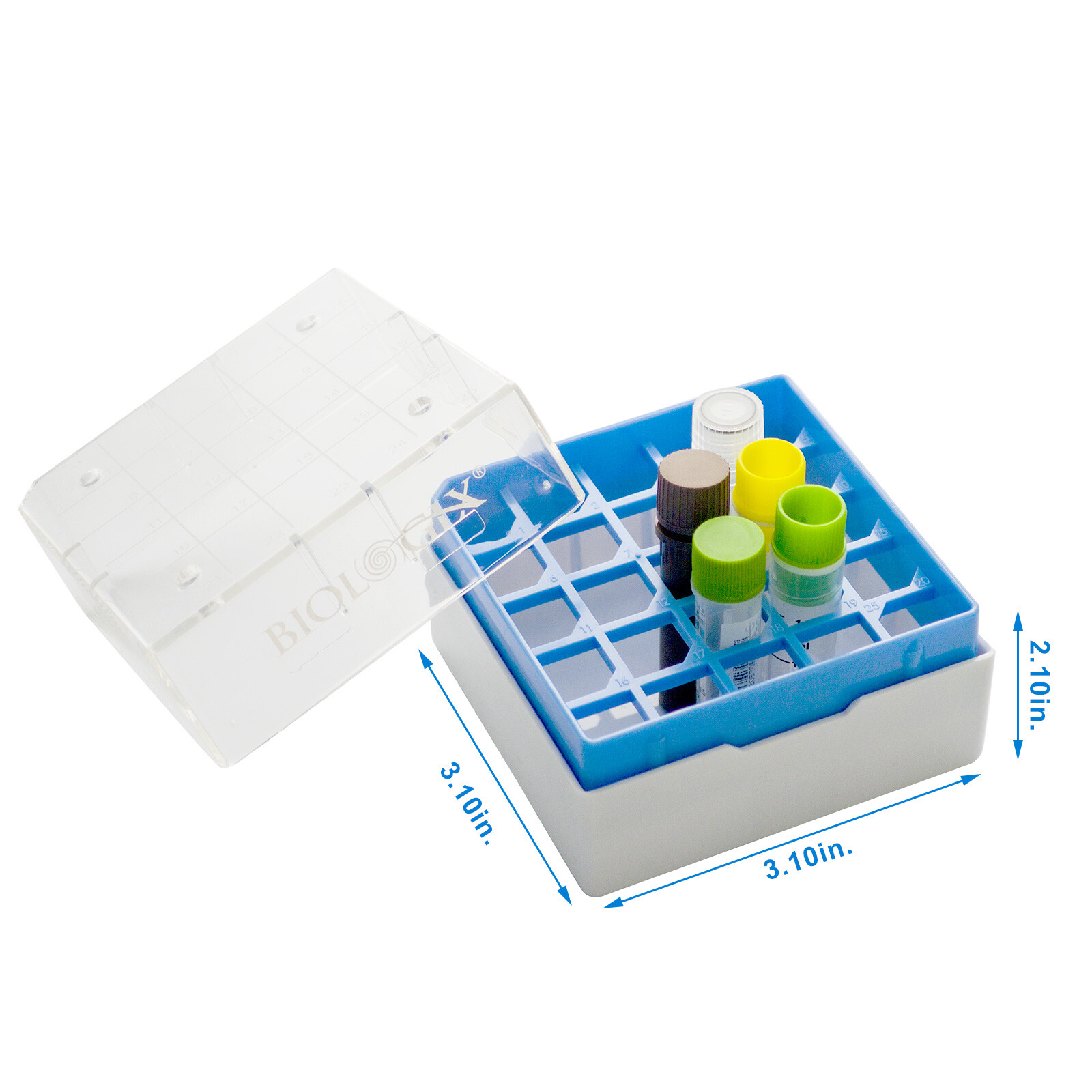 PC Cryogenic Boxes-2in. 25-Well, 5/Pack, 30/Case
