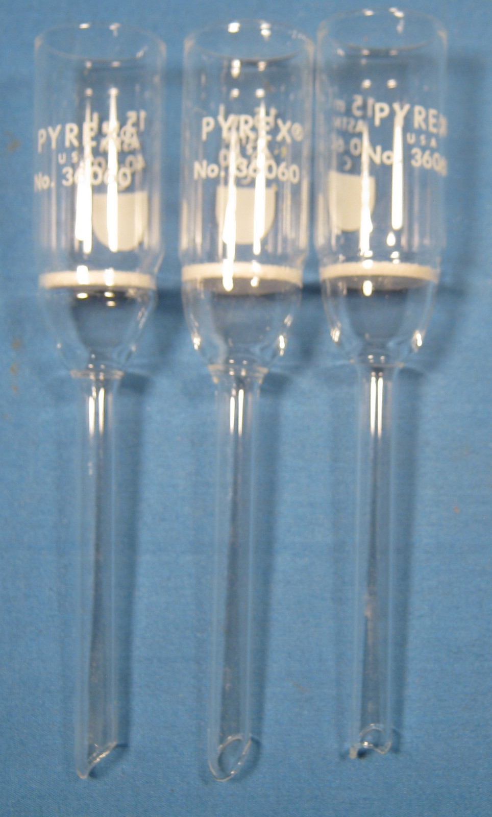 PYREX 15 ML FRITTED FUNNELS «C» X3 FREE SHIPPING 6