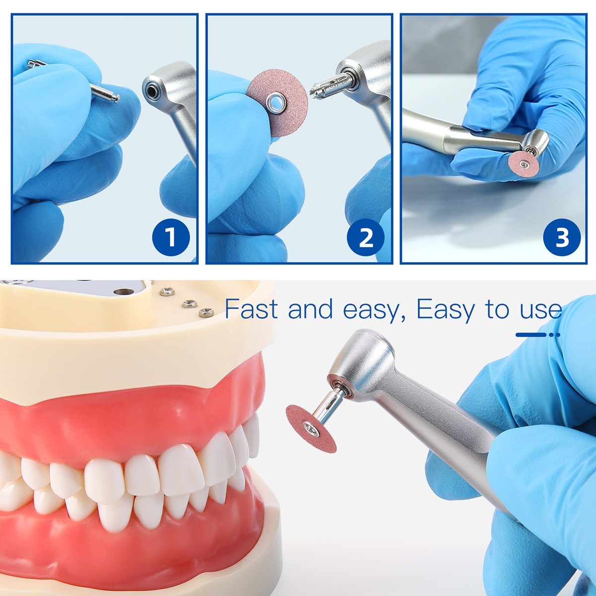 40 discs Dental Composite Finishing Polishing+RA2.35mm Mandrel 135℃ Autoclavable