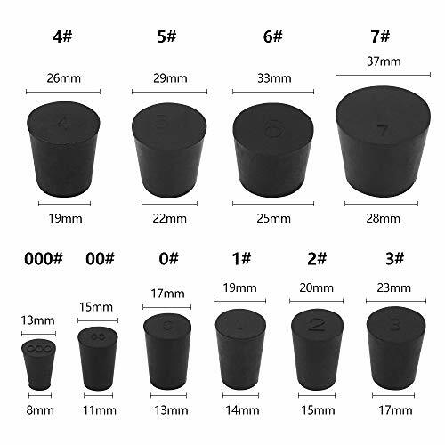 19pack 10 Assorted Sizes 000 7 Solid Rubber Stoppers