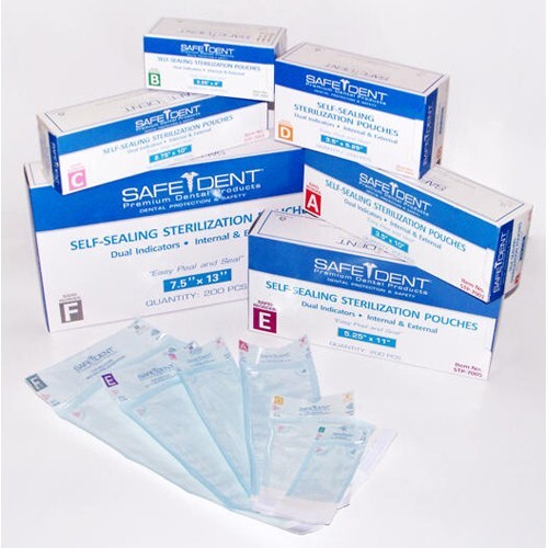 Safe-Dent STP-7002 – 2.25″ x 4″ sterilization pouch 200/box