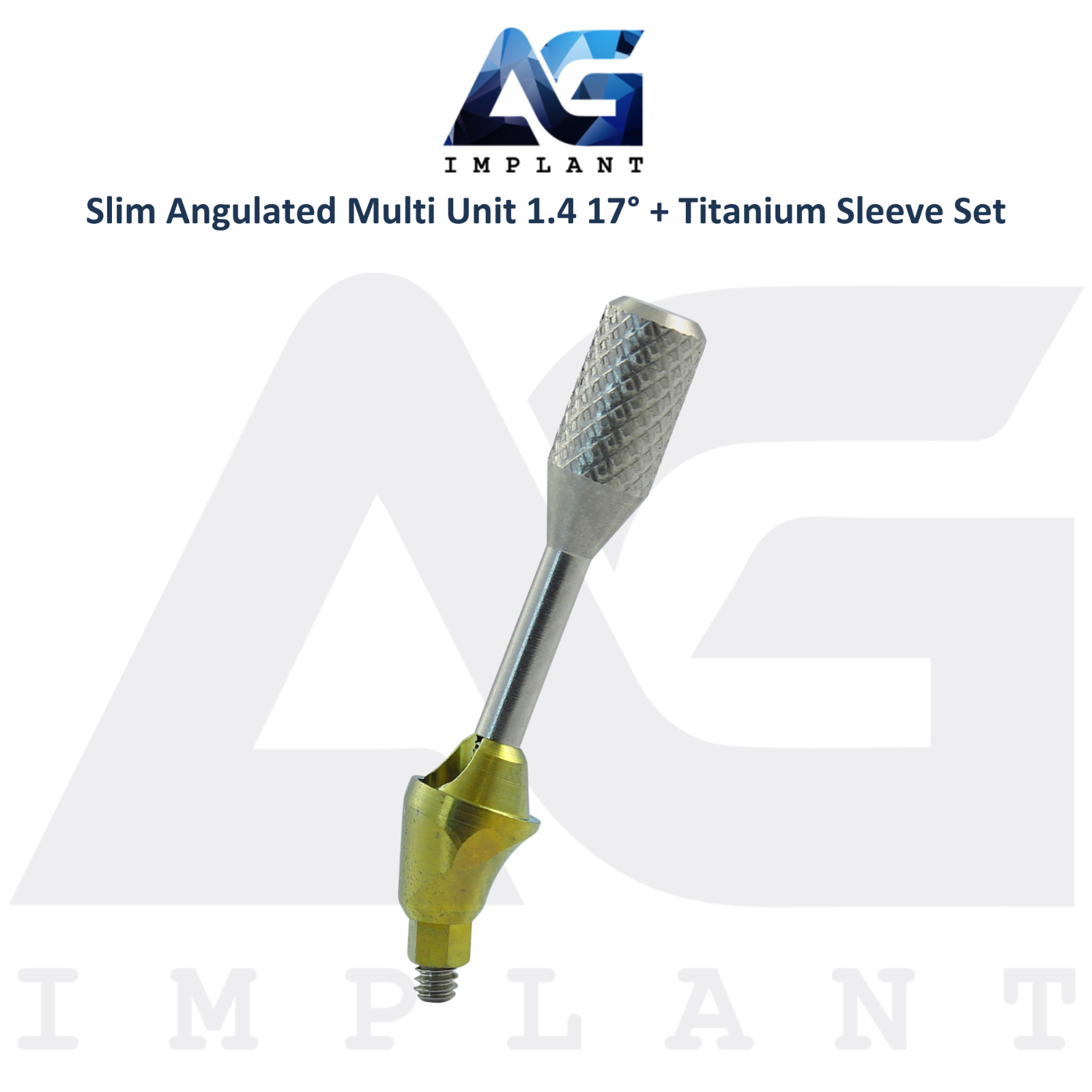 10 Angulated Multi Unit 1.4 Prosthetic 17° Titanium Sleeve Slim Int Hex 2.0mm