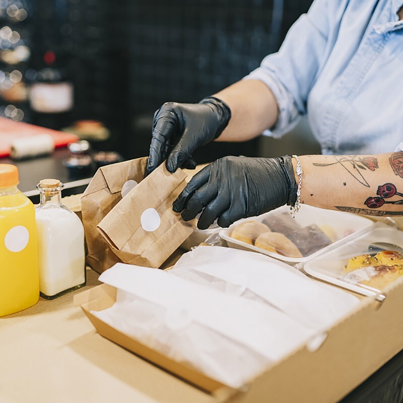 100 Pcs Disposable Nitrile Gloves Food Grade Waterproof Kitchen Car Tattoo