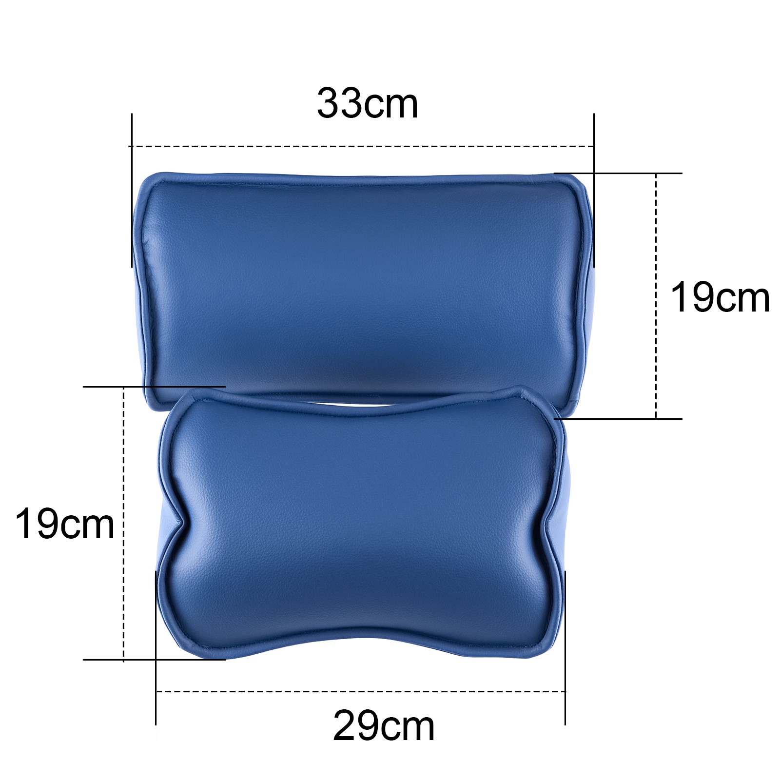 Microfiber Leather Memory Foam Headrest&Lumbar Pillow for Dental Chair Dark Blue