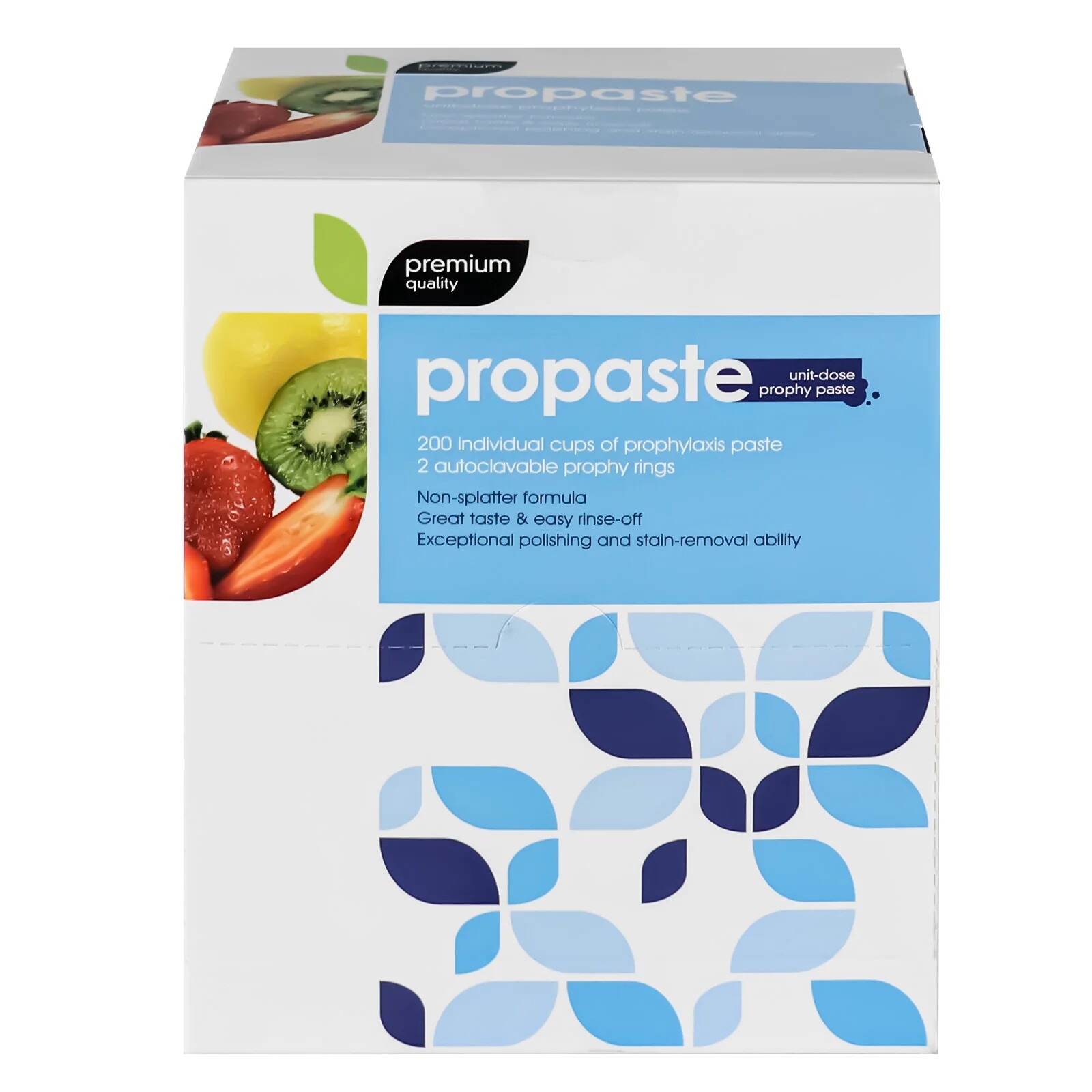ProPaste Dental Prophy Paste 200 cups with 2 plastic autoclavable prophy rings