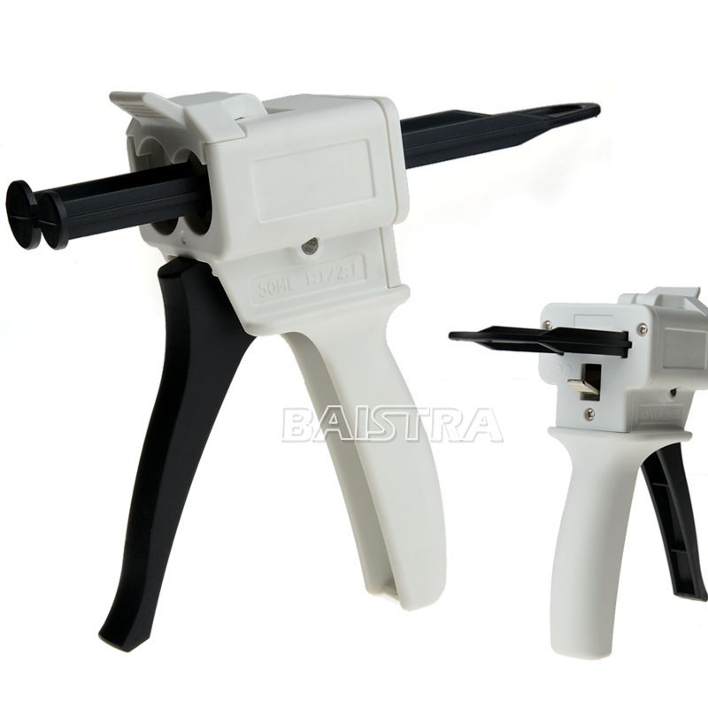 Dental Impression Mixing Dispensing Gun 50ml Kit Dispenser Gun 1:1/2:1 10:1/4:1