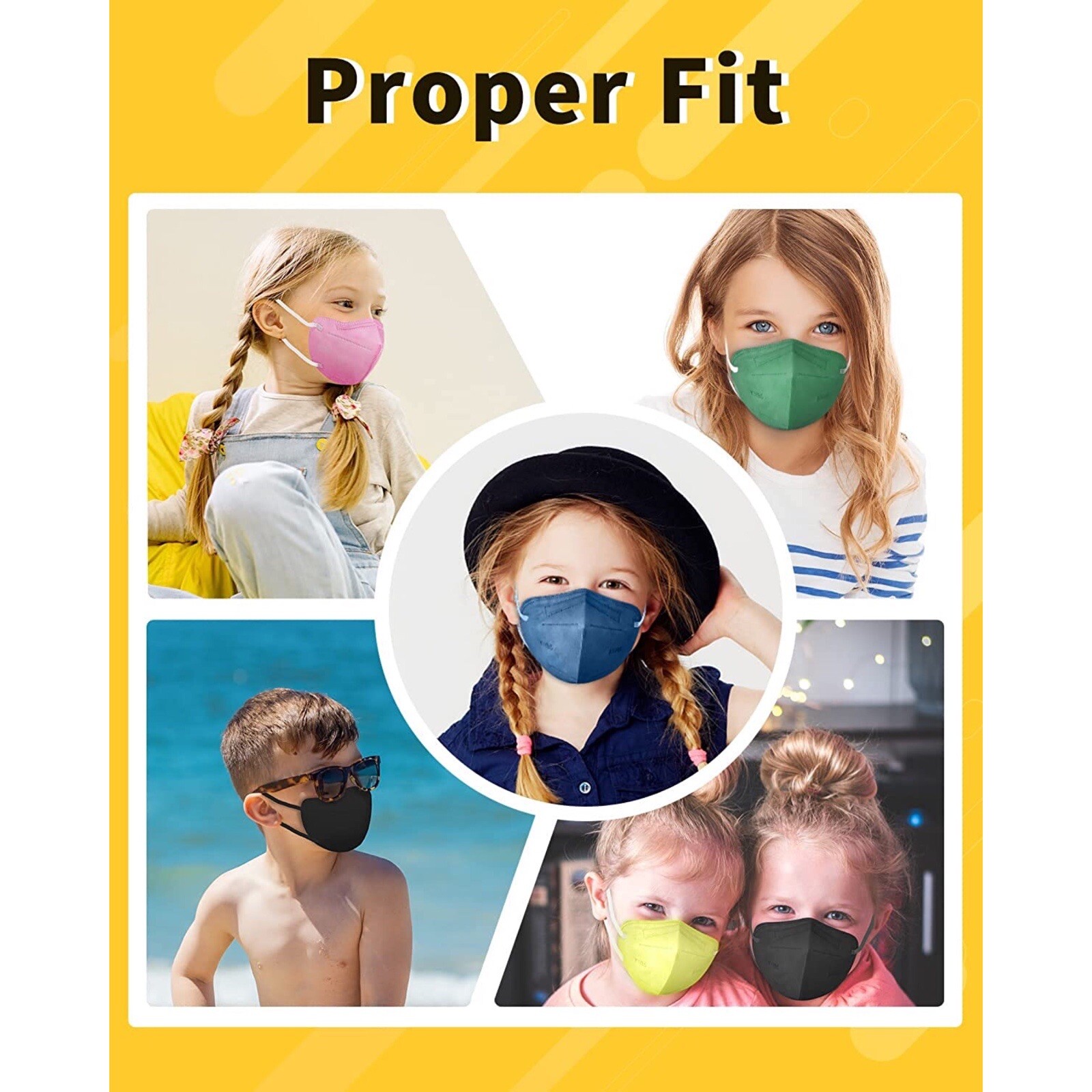 KN95 Colored Soft Comfortable Small Mask With Adjustable Nose Clip Mulitcolor