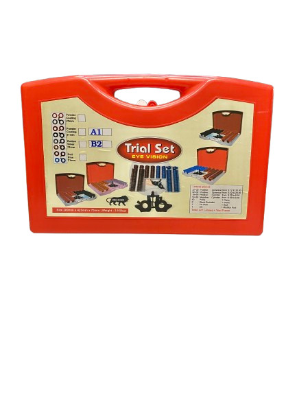 221 PCS Optimed Optometry Optical 38mm Trial Lens Kit Metal Set Plastic Case Box