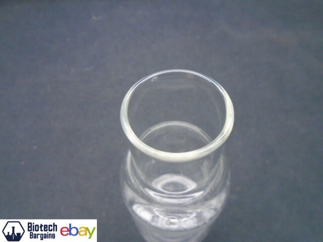 (3) Lab Glass 75mL Round Delong Culture Flask Plain Wide Mouth 4” H x 1-7/8” D