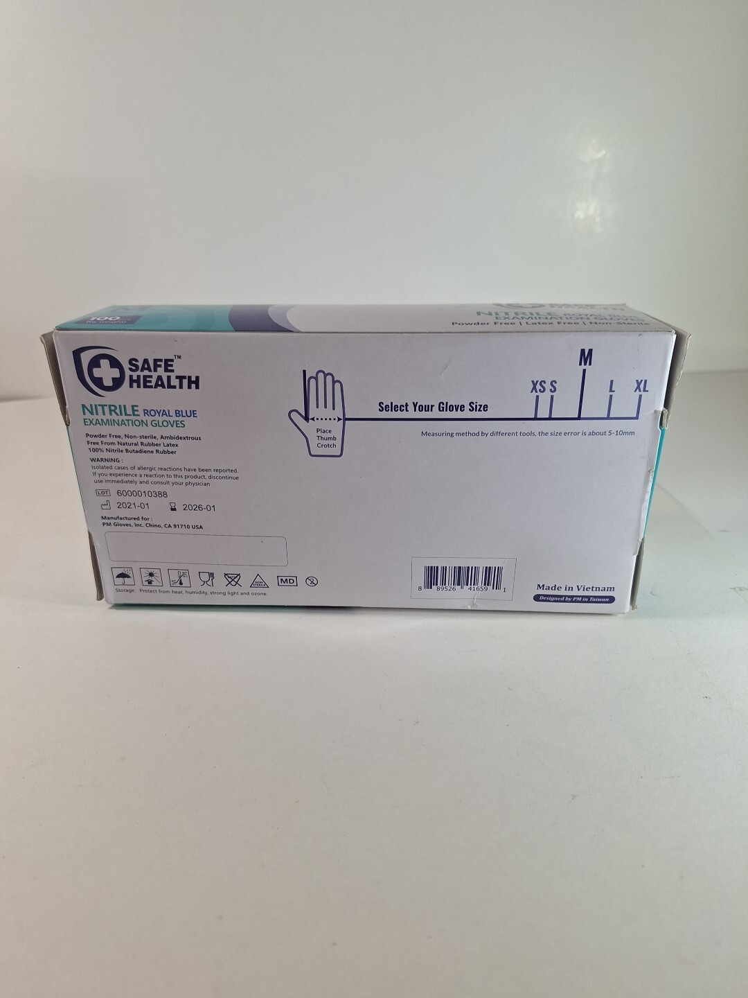 NITRILE ROYAL BLUE EXAMINATION GLOVES (SIZE: M, ) 100 boxes per case. New