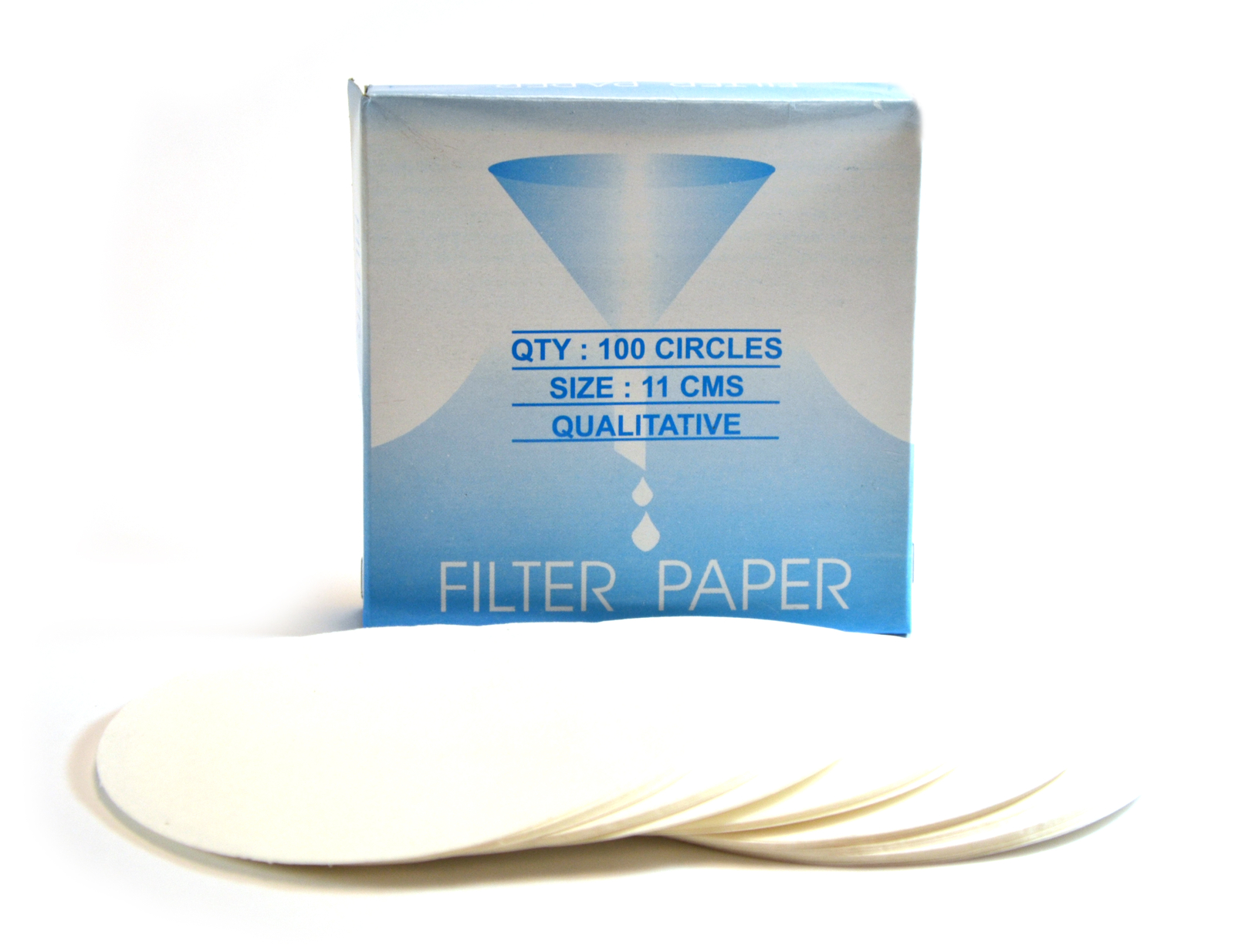 Qualitative Filter Paper, 10cm Dia. (85 gsm), (10 micron) Pore Size- Pack of 100