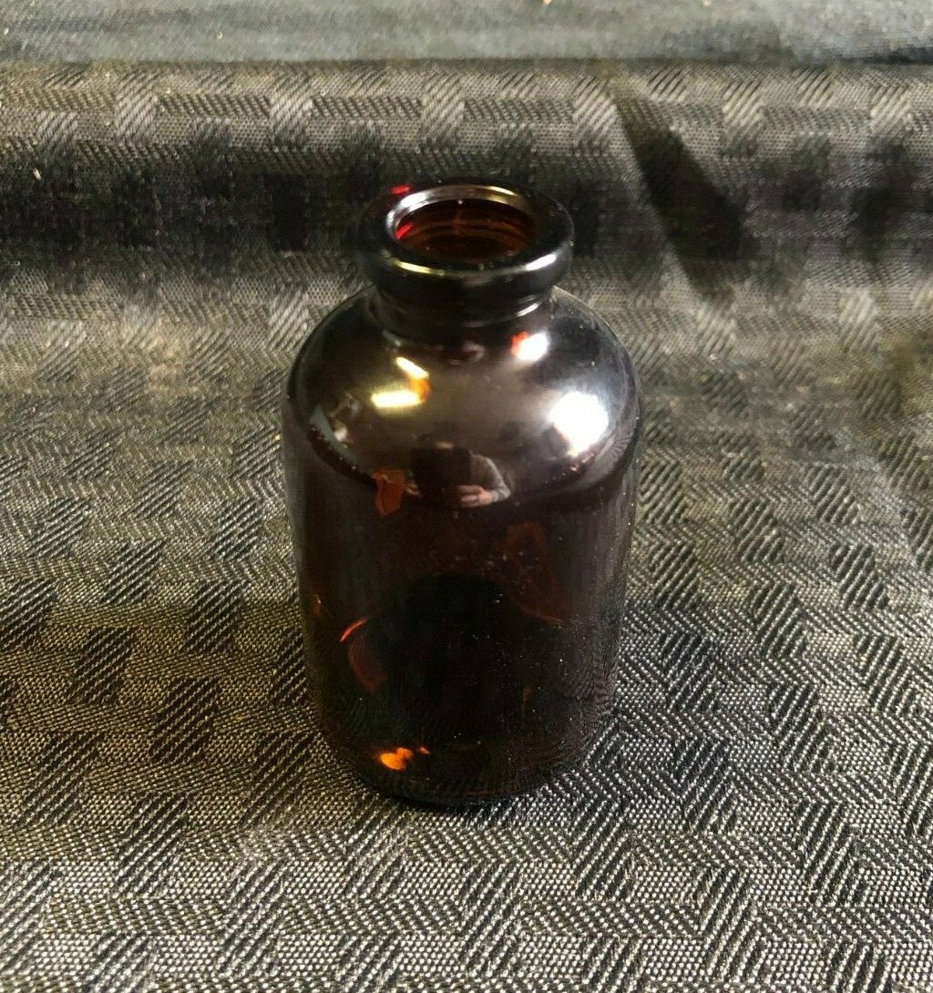 Lot of 72 WHEATON 50mL Amber Serum Bottles, Borosilicate Glass Type 1, Crimp Top