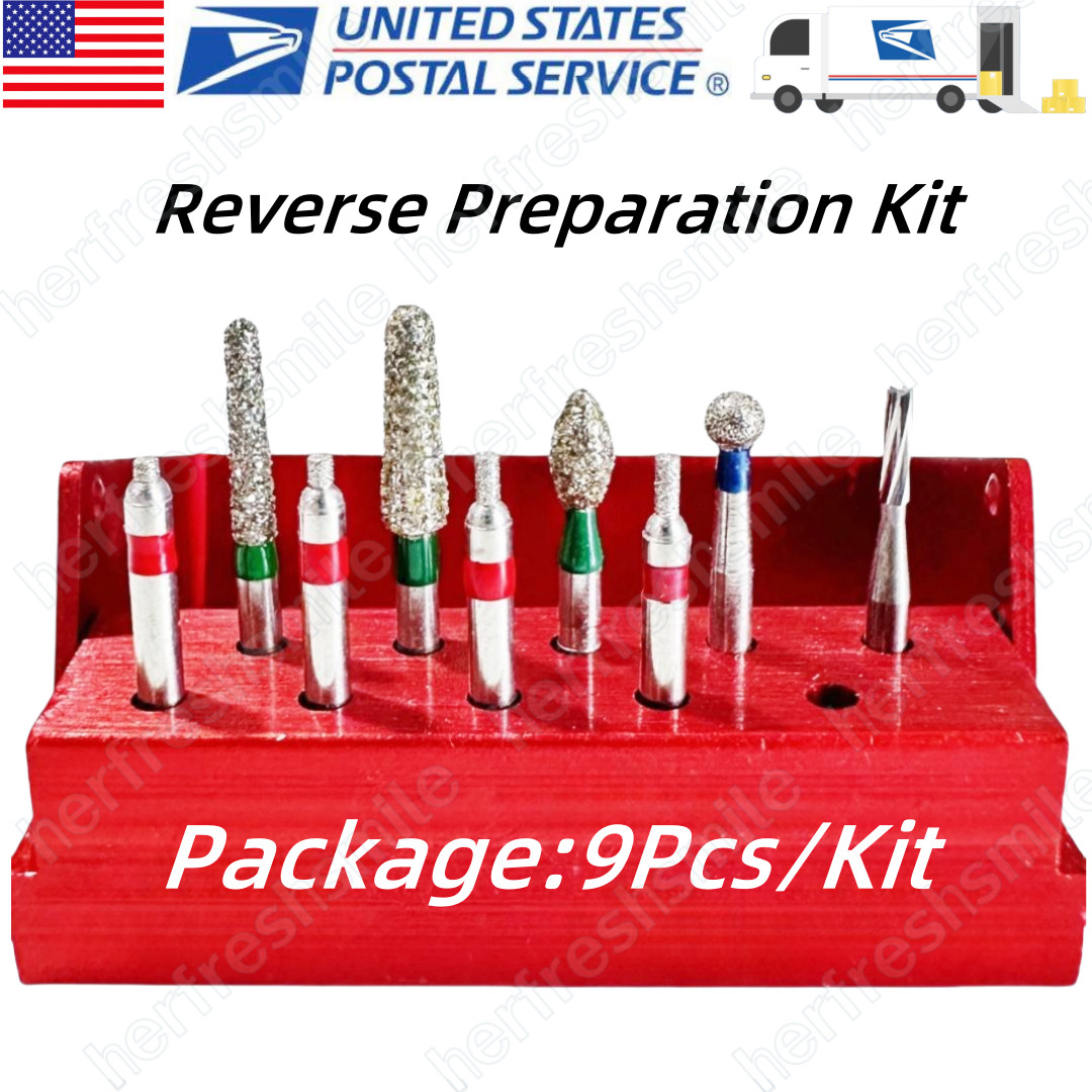 2Kits Dental Reverse Preparation Bur Direction Diamond Interproximal Enamel Burs