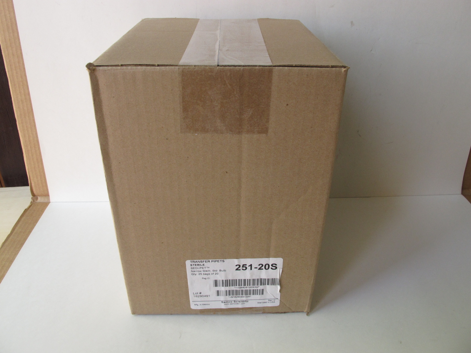 Thermo Scientific Samco Sedi-Pet 251-20S Narrow Stem Transfer Pipettes, 500/Case