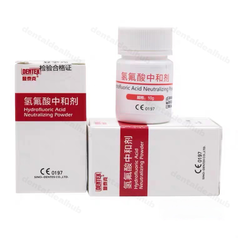 Dentex Hydrofluoric Acid Neutralizer 10g Powder for Dental Porcelain Etchant