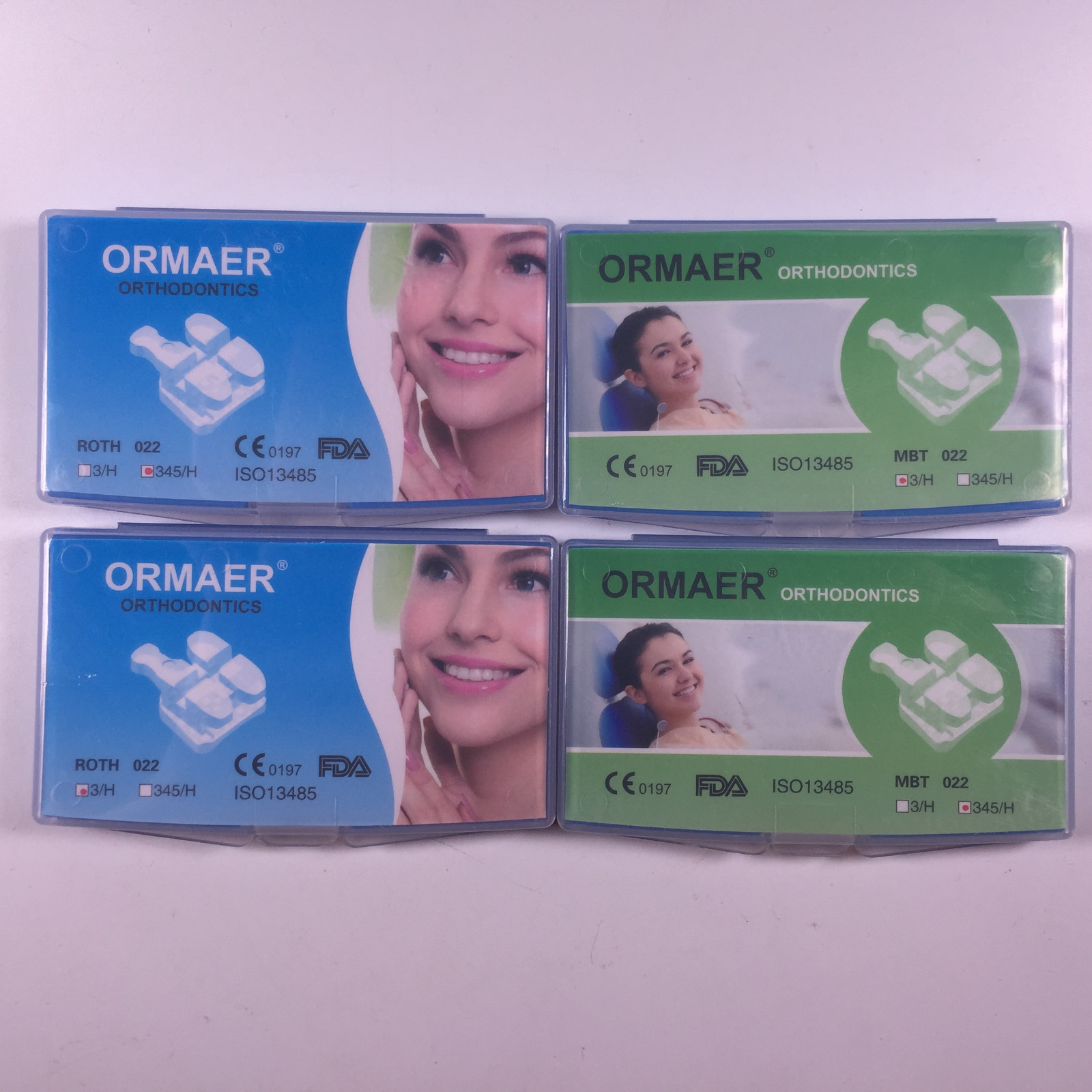 Dental ORMAER New Ceramic Brackets Mini Roth MBT 022/018 Slot Suit 3M Bracket