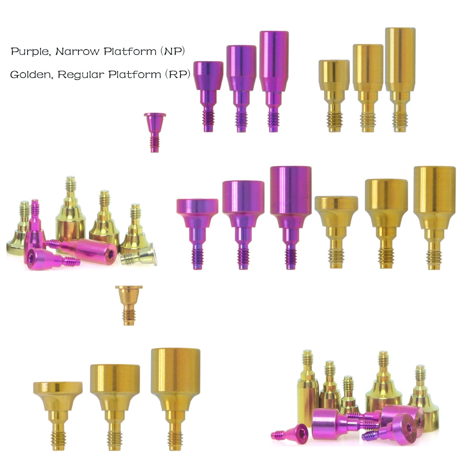 US Nobel Biocare Hex Implant for NP/RP Healing/locator Abutment Analog Scan Body