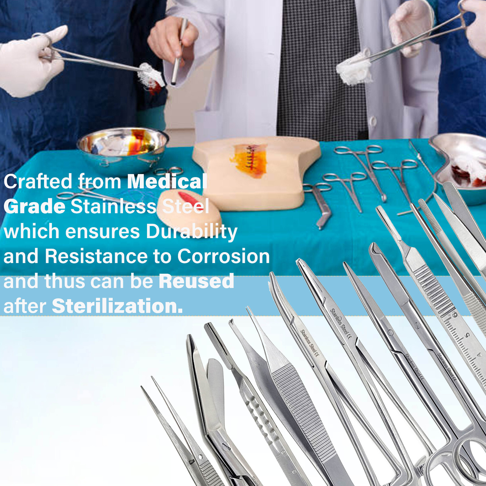 41x Suture Laceration Kit Surgical Dental Veterinary Instruments Forcep Scissors
