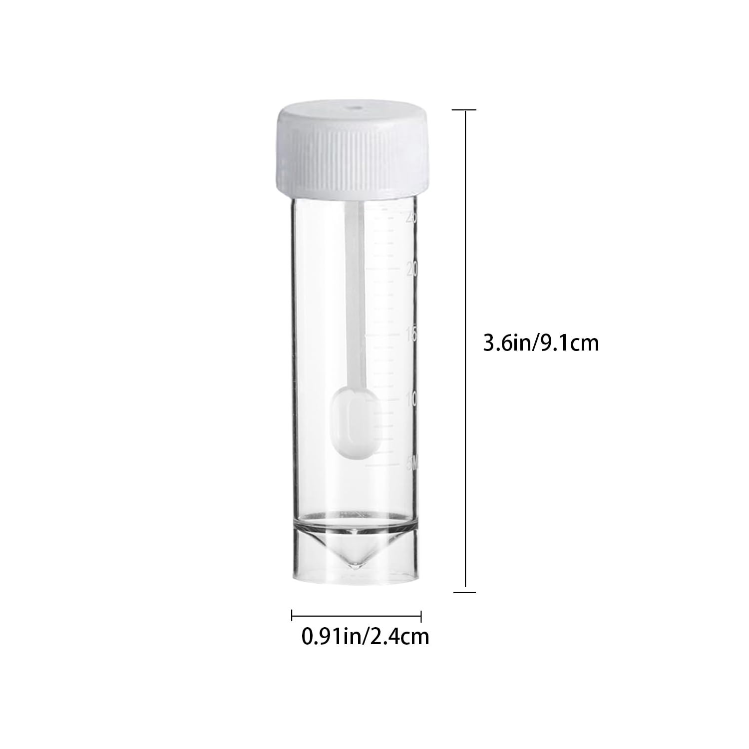 Stool Specimen Cups 10PCS 25-30 ML Clear Leak Proof Screw On Covers