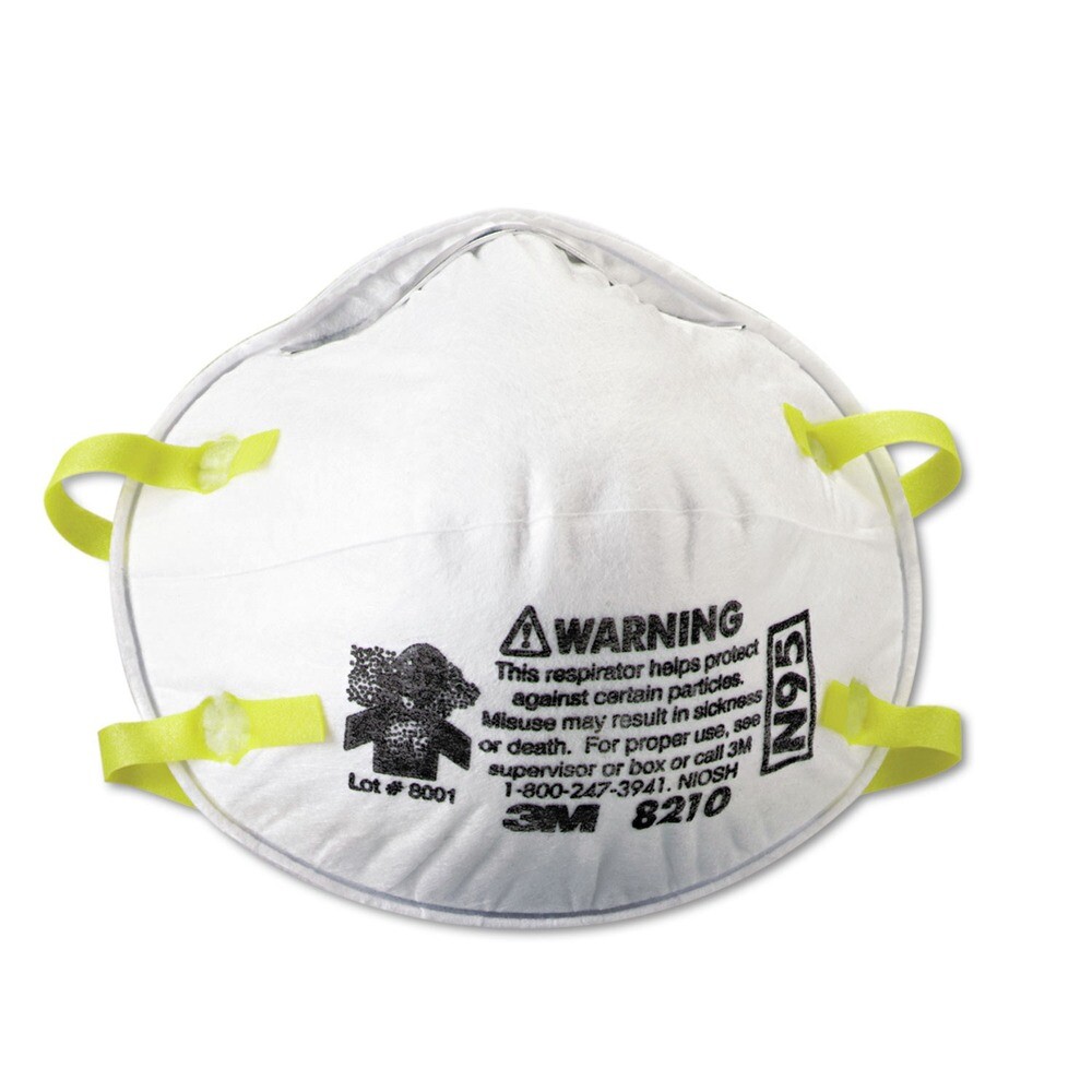 3M 8210 N95 Lightweight Particulate Respirator – Standard Size (20/BX) New