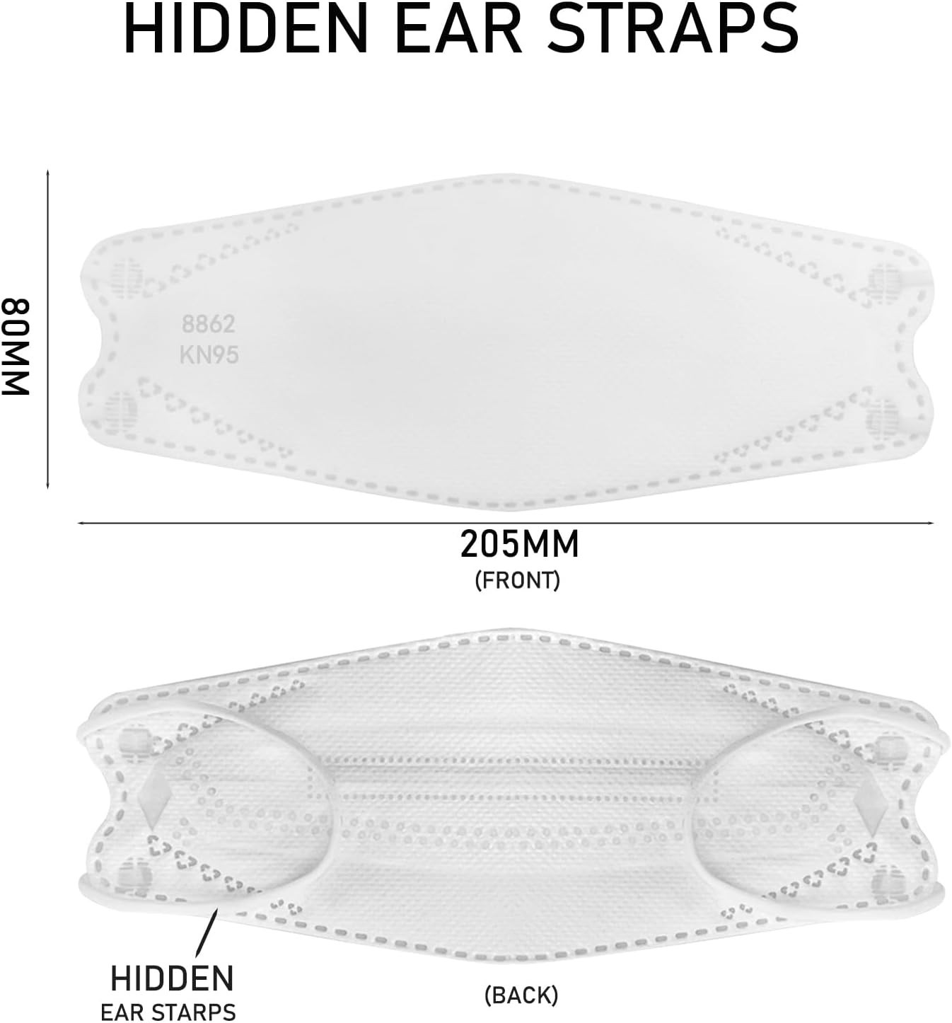 Disposable KN95 Face Masks – 20 Pack with Adjustable Nose Clip for Comfort