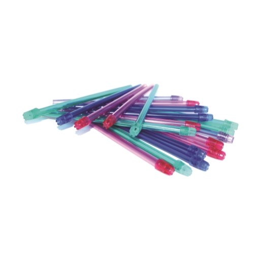 MEDICOM SAFEBASICS 6″ SALIVA EJECTORS CLEAR LAVENDER W/ LAVENDER TIP 105/PK