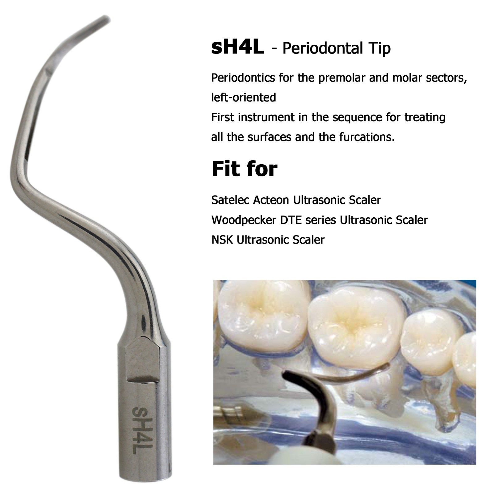Dental ACTEON NEWTRON P5 XS Ultrasonic Scaler Handpiece Satelec Piezo Tips H3 1S