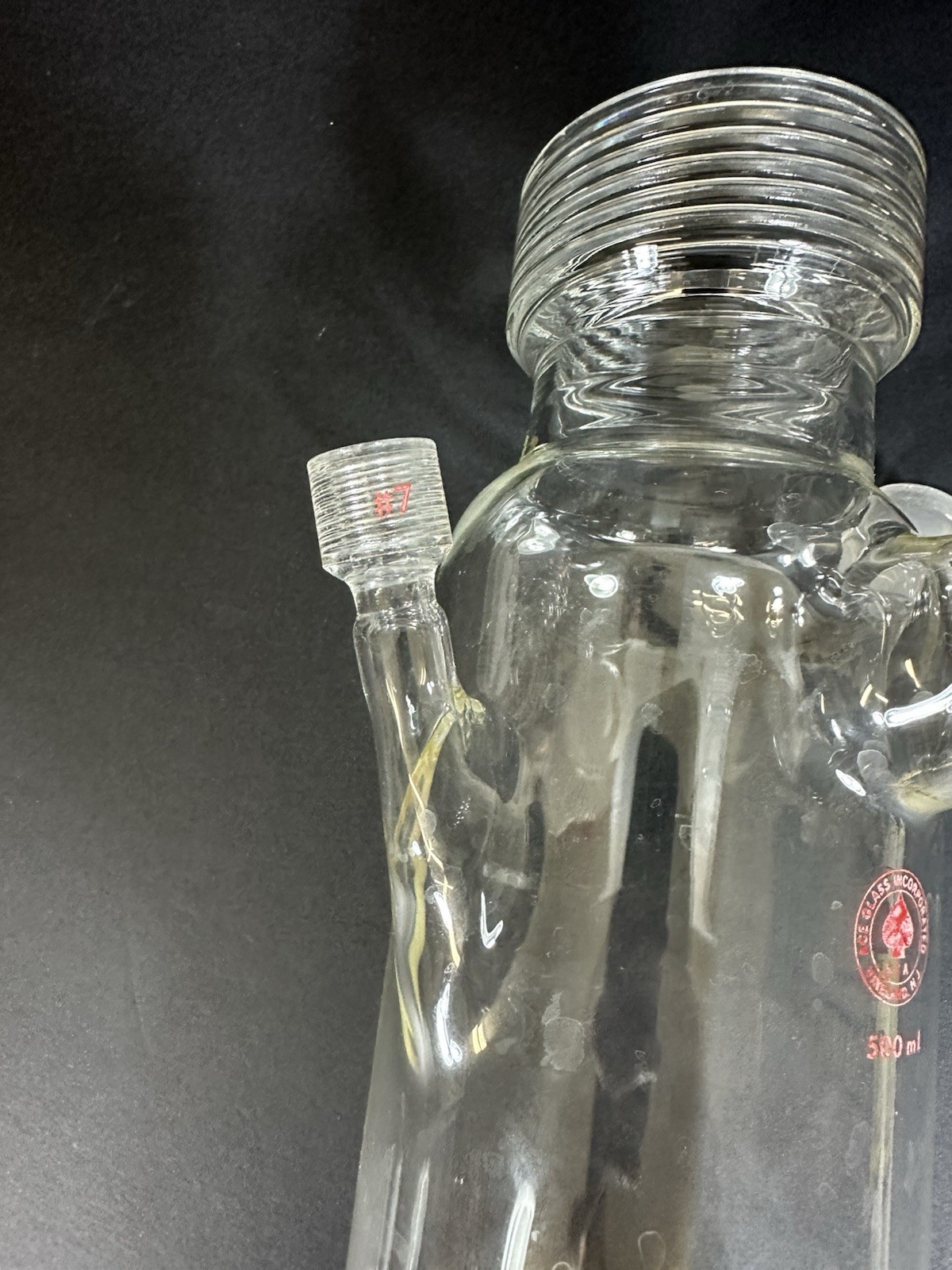 Ace Glass 500 ml Multi-Neck Cylindrical Distillation Vessel/Receiver Flask