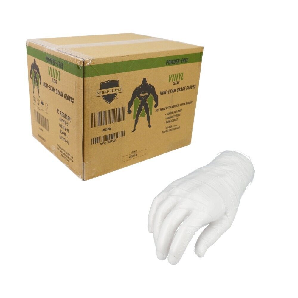 Powder-Free Vinyl Non Latex Disposable Gloves,5 MIL,Clear, Small, 72000 Pcs