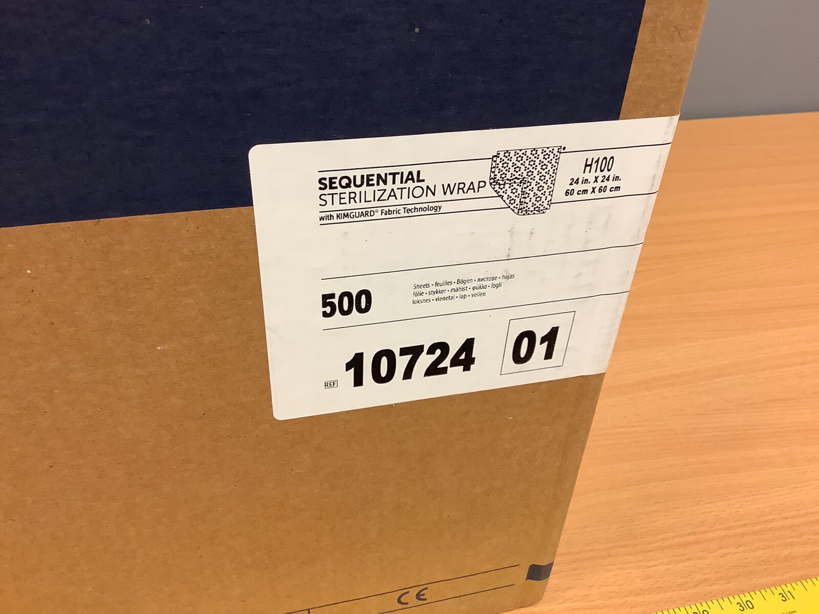 *500-Pieces* Halyard Health H100 24″ x 24″ Sequential Sterilization Wrap 10724