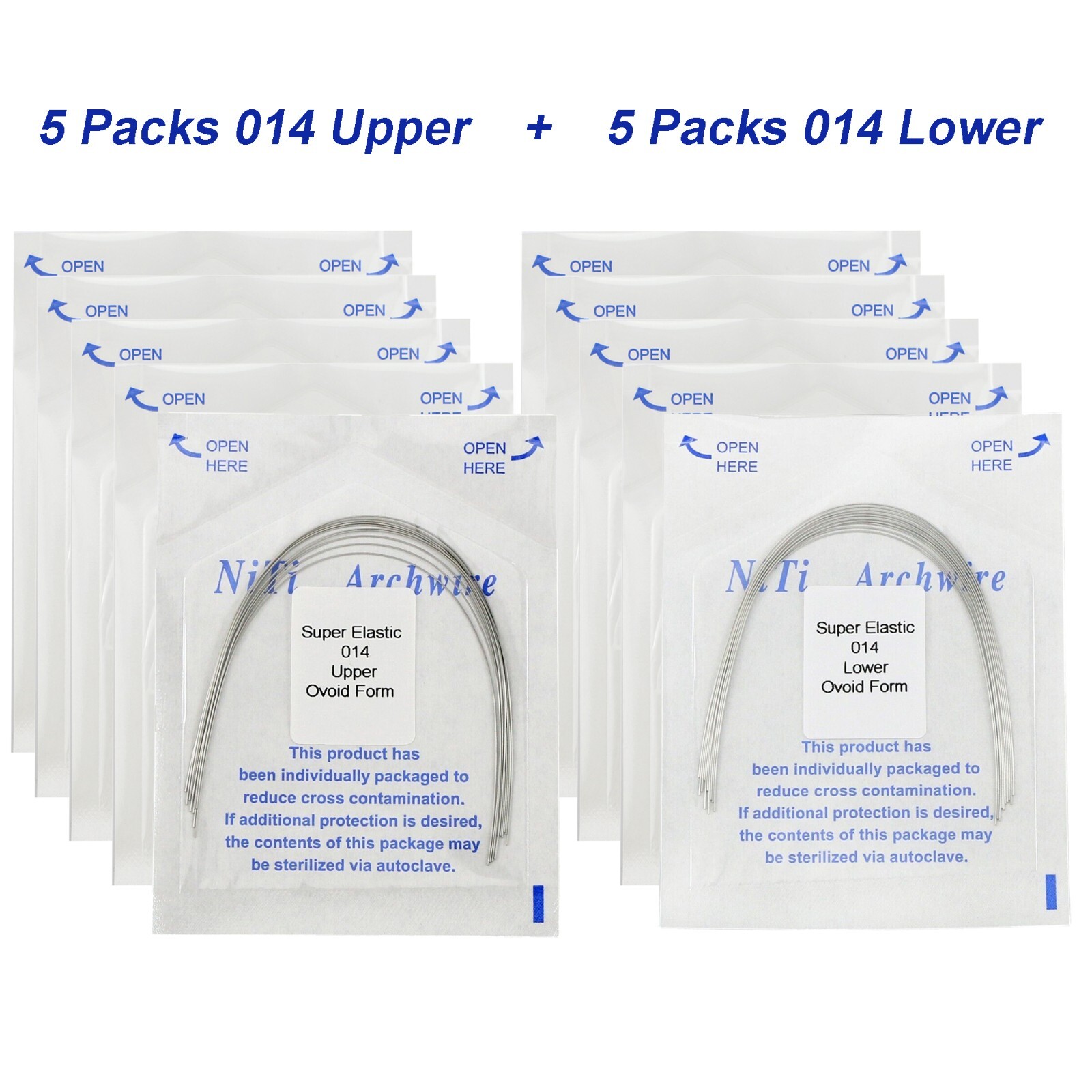 100PCS Dental Orthodontic Niti Arch Wire Natural Ovoid arcos de ortodoncia Niti