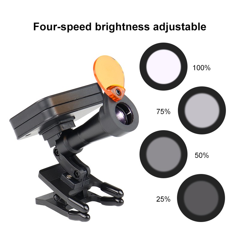 5W Wireless Dental LED Headlight Lamp Magnetic Clip-on Headlamp with 2 Batteries
