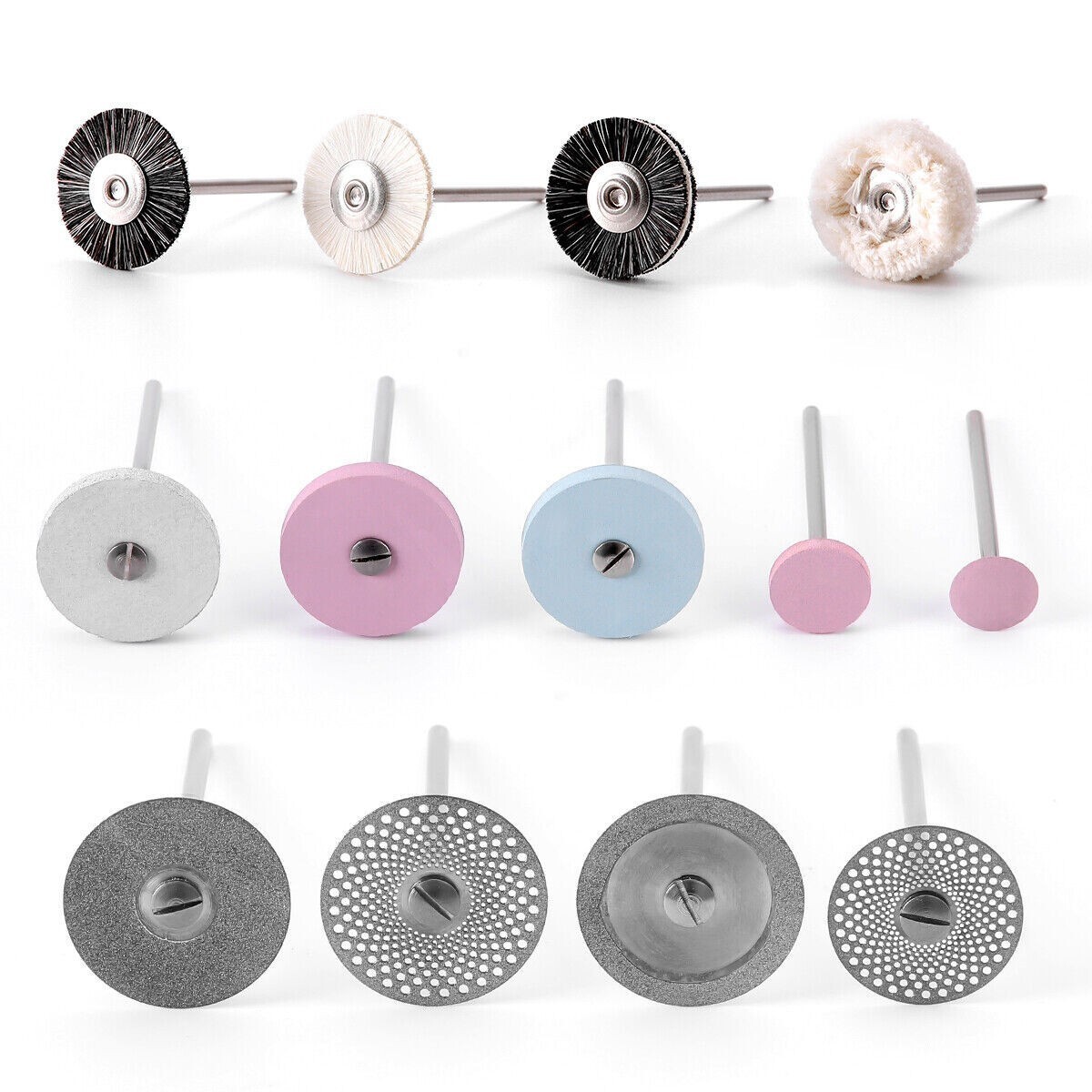 35Pcs/51Pcs Dental Polishing Kit Diamond Burs Brush Composite Ceramics Porcelain