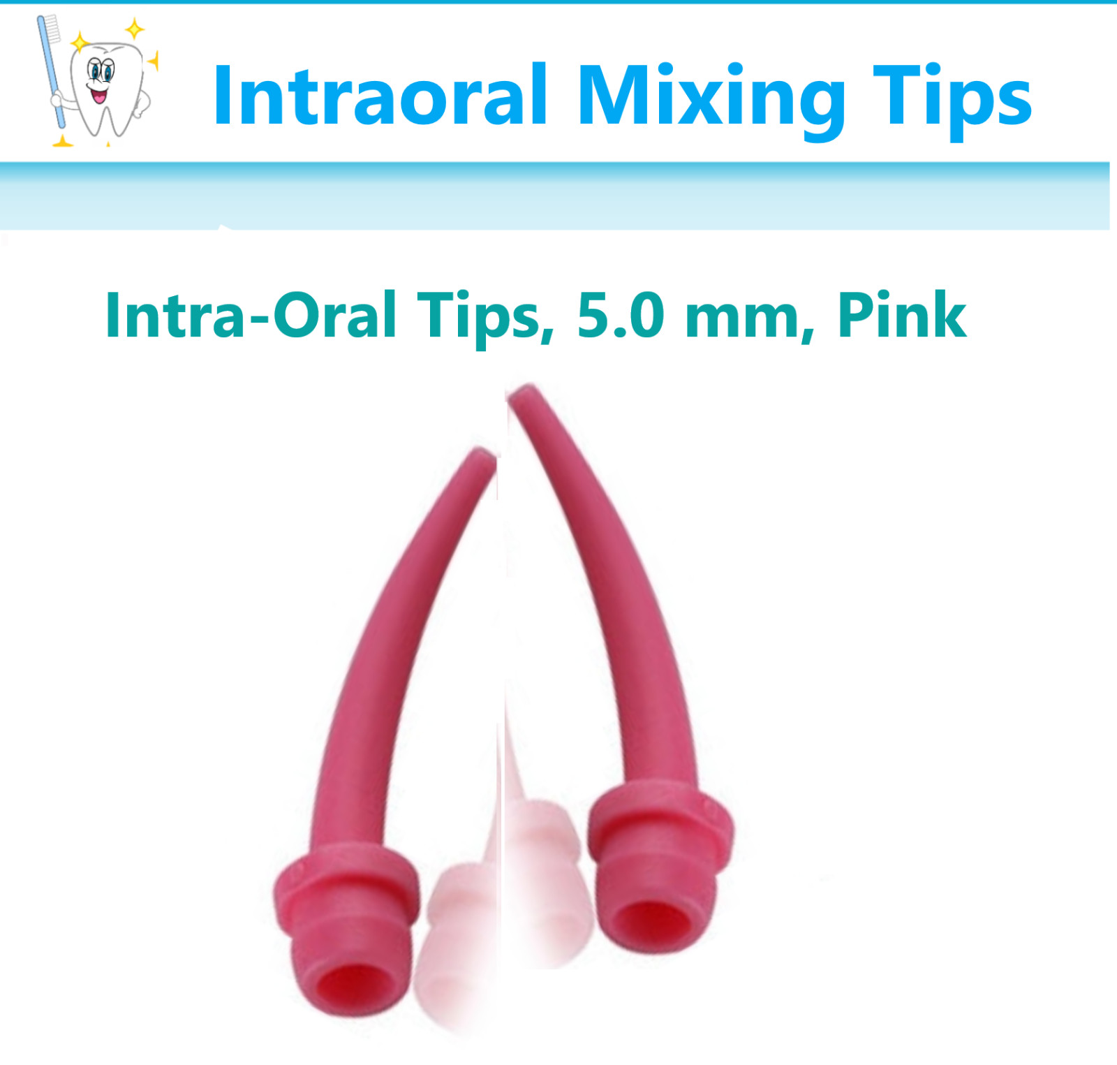 Dental Intra Oral Impression Mixing Tips Pink 5.0 mm, IntraOral Delivery Tip