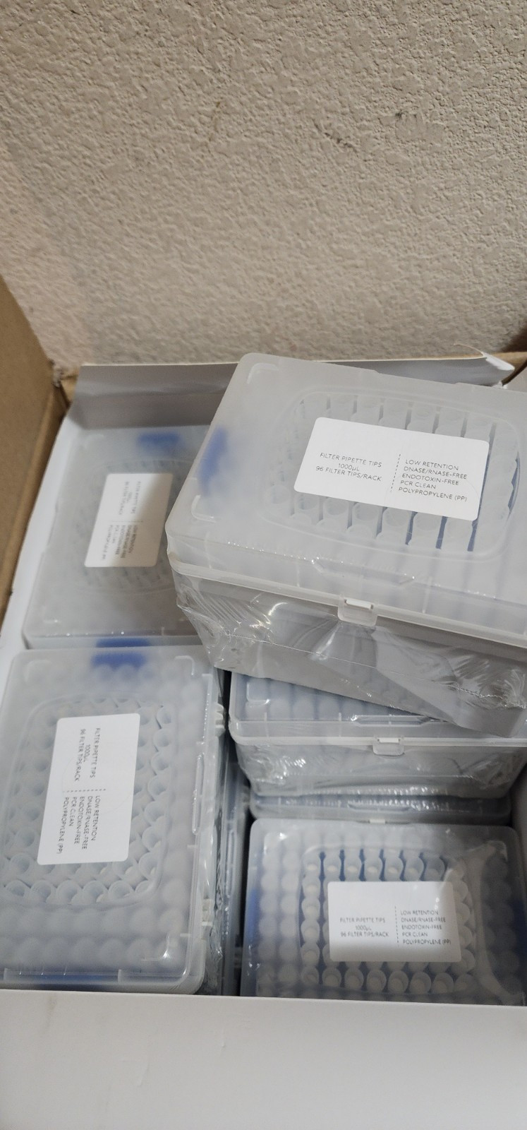 Globe Scientific Filter Pipette Tip 1000ul 84mm 10 Racks Sealed