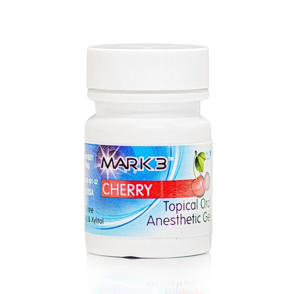 10Bottle Mark 3 Dental Topical Anesthetic Gel 20% Benzocaine 1oz Jar