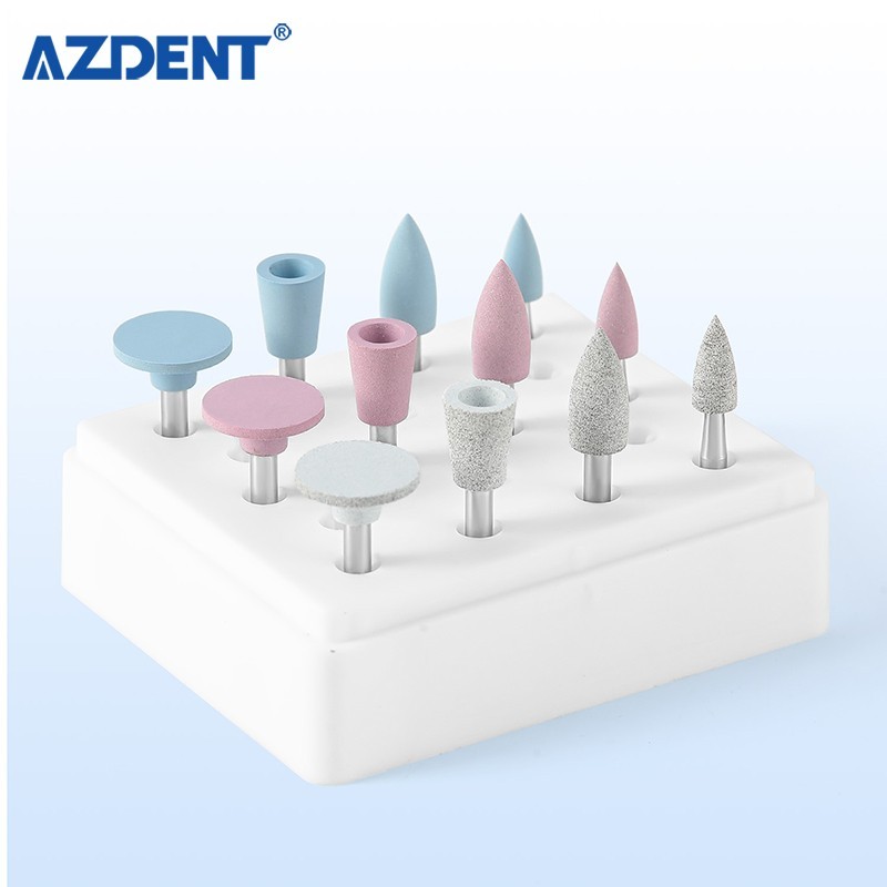 12pcs Dental Silicone Composite Polishing Kit RA Polisher for Contra Angle