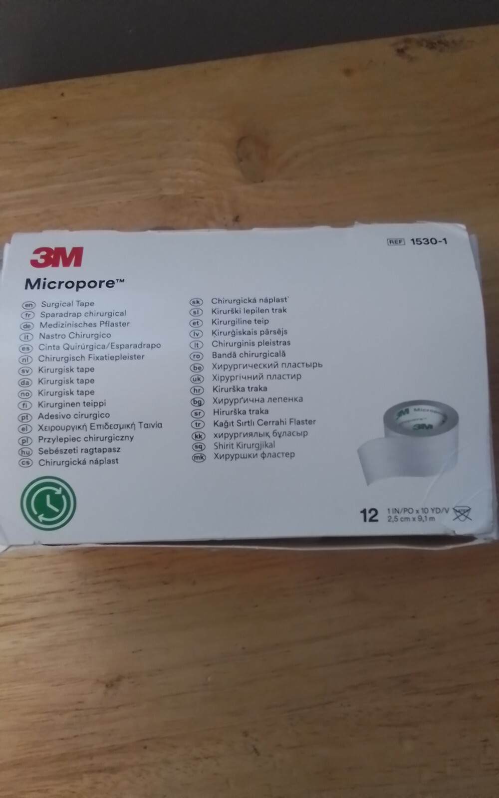3M™ Micropore™ Surgical Tape 1530-1, 1 IN x 10 YD 12 Rolls/Carton