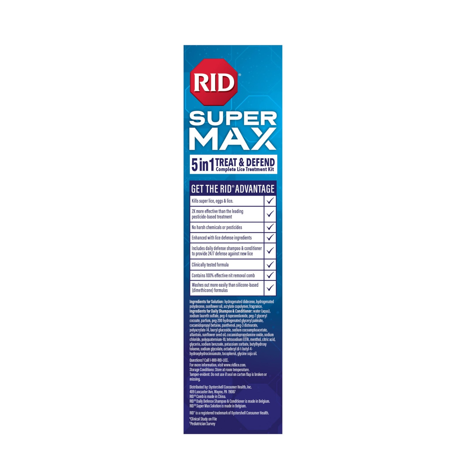 Rid Super Max 5-In-1 Complete Treatment Kit Kills Super 24/7 Defense