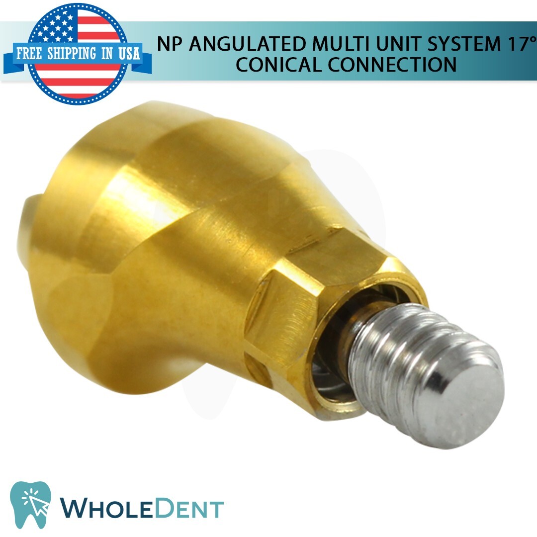 5X NP Conical Connection Angulated 17° Abutment Multi Unit 1.6mm Prosthetics