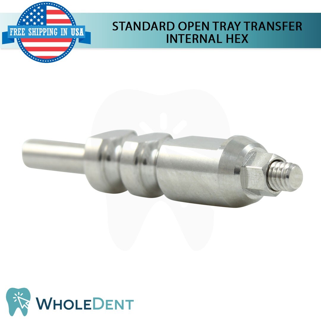 5x Transfer Coping Open Tray Standard Platform Ø4.75mm Dental Int Hex 2.42mm
