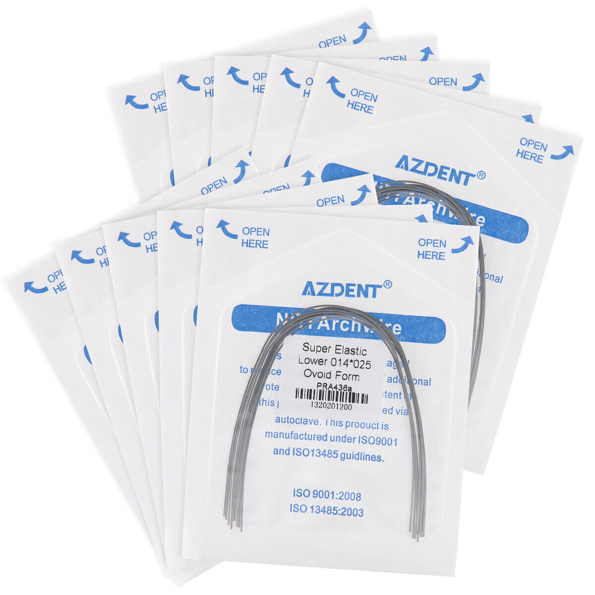 AZDENT Dental Ortho Super Elastic Rectangular Arch Wire Niti Ovoid upper & Lower