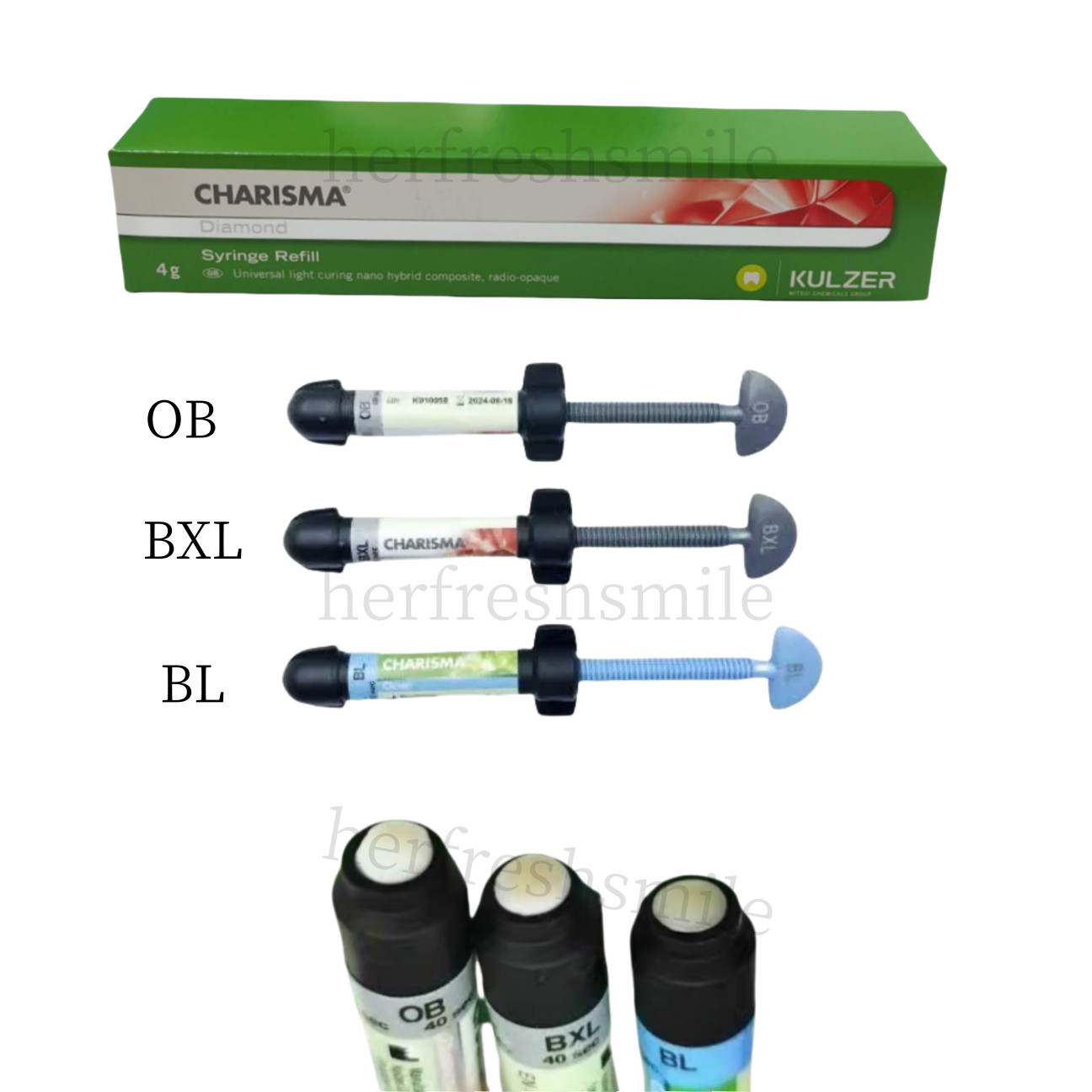 Dental CHARISMA Diamond OB Light Cure Composite Resin BL BXL Filling Material